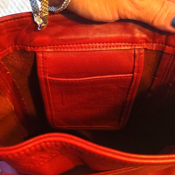 Coach‎ Vintage Soho Pleated Bucket Bag In Rust Color - Picture 10 of 13